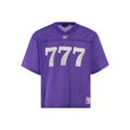 Retro style loose fit t-shirt in black, white, purple, or orange colour options