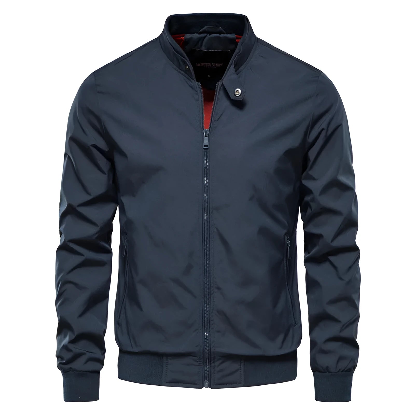 Men's casual lightweight polyester jacket in solid colour options