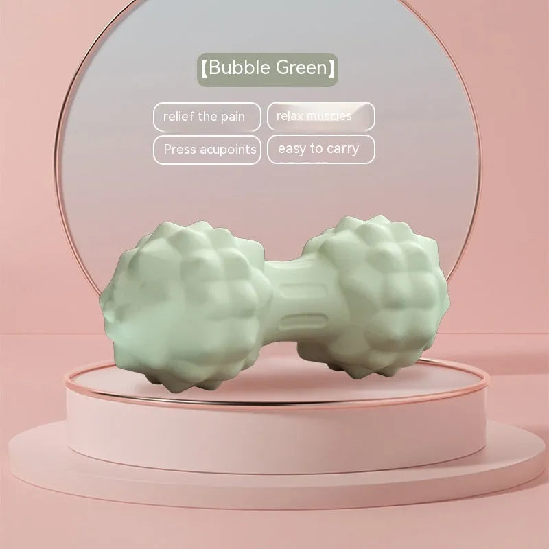 6cm diameter TPR foot massage ball in pink, blue, green, or purple colours on a plain background.