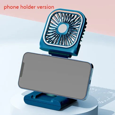 Hands-free neck band cooling fan with dual USB rechargeable fans in multiple colour options