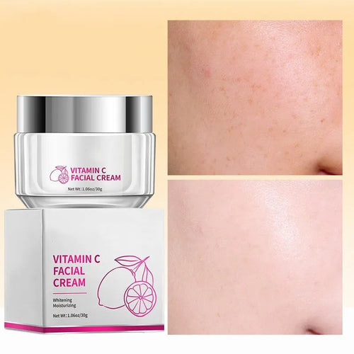 30g Vitamin C face cream in compact jar for universal skin types
