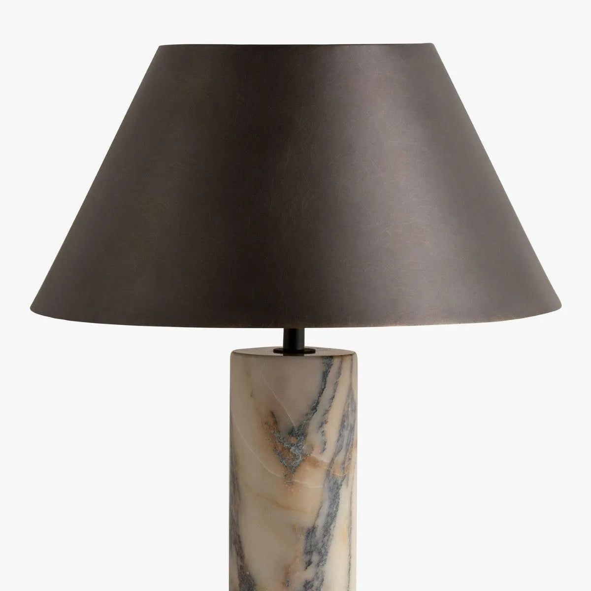 Black modern minimalist marble table lamp with choice of EU or US power plug
