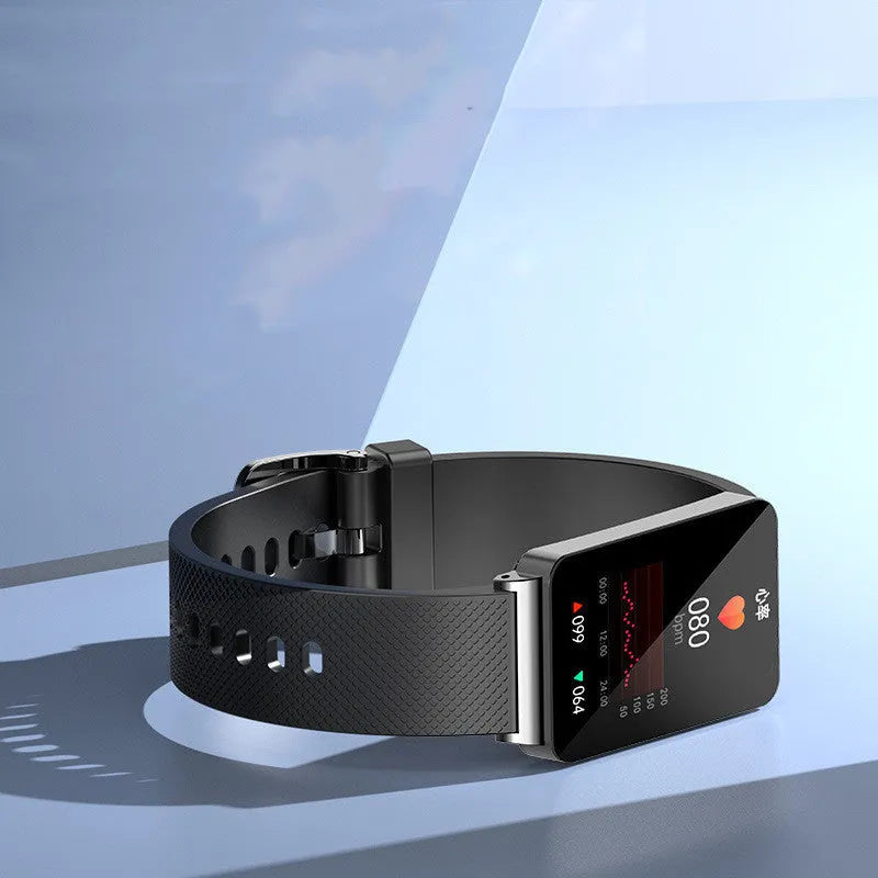 EP08 smart health bracelet with touch screen on TPU wrist strap in black colour option