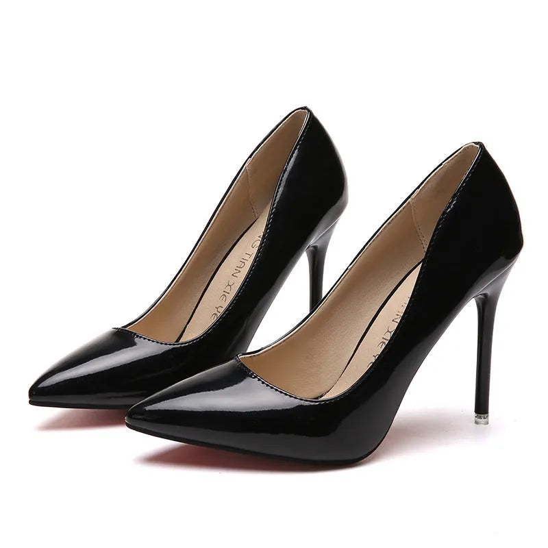 Women's pointed toe stiletto pumps in six colours with super high 8cm heels