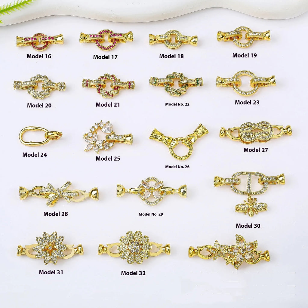 Small gold plated jewellery clasp for DIY necklace and bracelet making