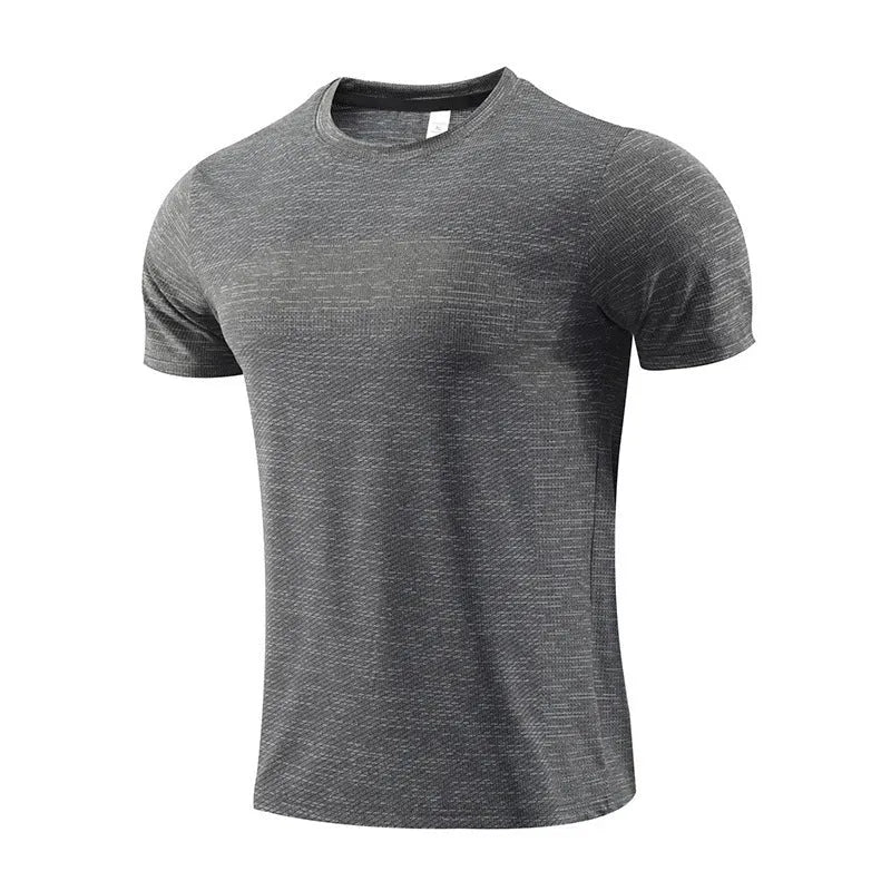 Polyester spandex short sleeve sports t-shirt for running and basketball in red colour
