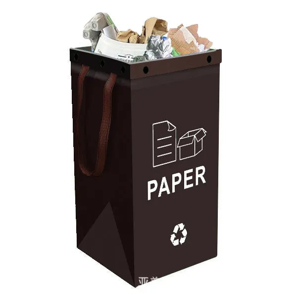 40-litre capacity handbag-style plastic waste sorting bin in a selected colour, showing its dimensions.
