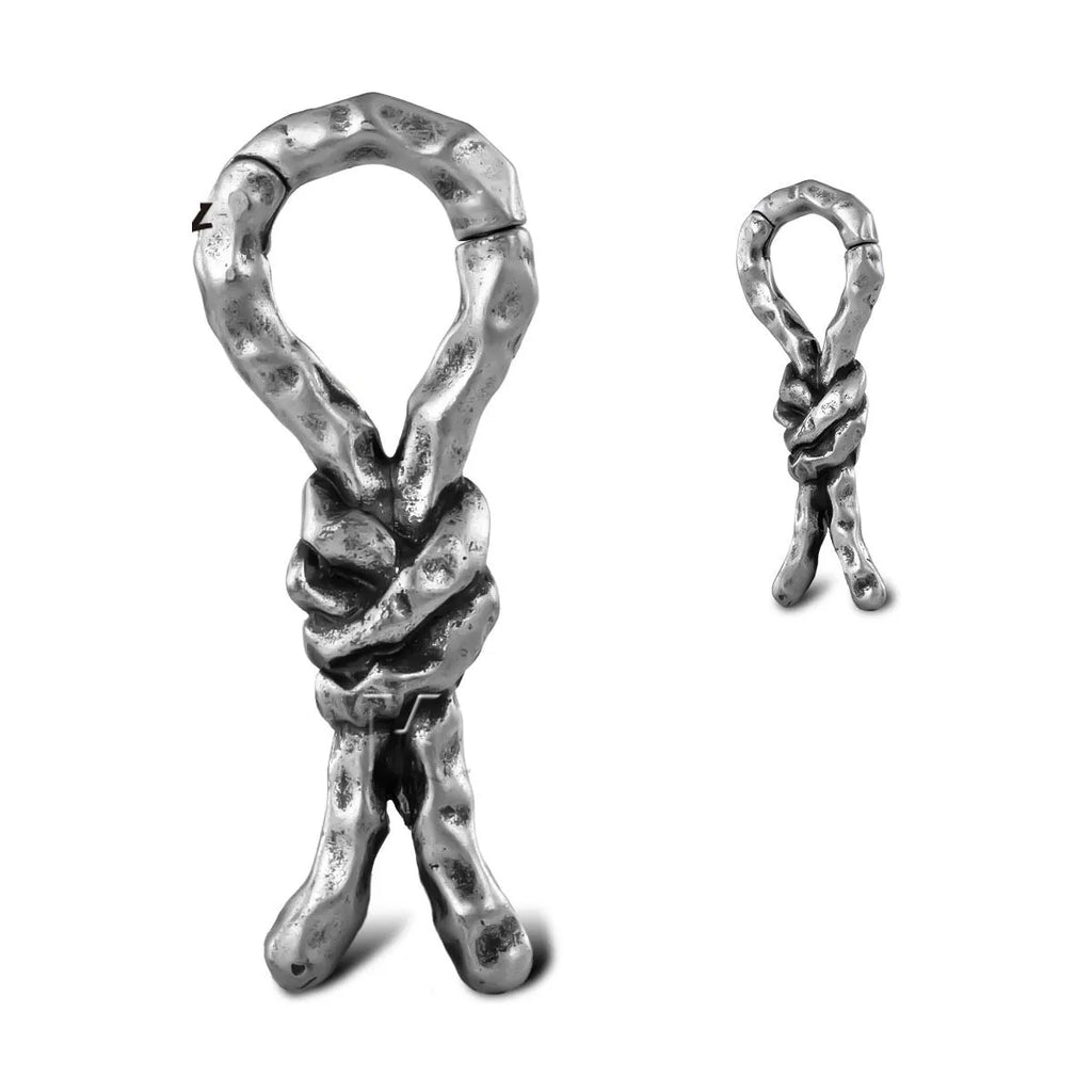 Copper creative bends and hitches piercing earrings with 4mm diameter for auricle placement