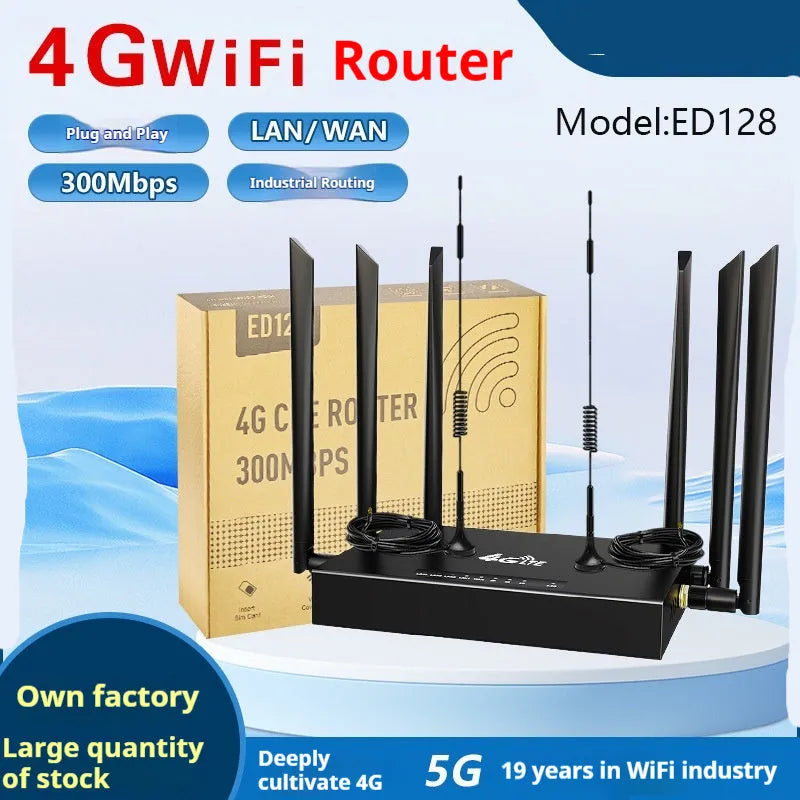 Industrial iron box 4G router with removable design measuring 29.5x25x5cm