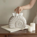Conch ramble coloured resin decorative tissue box with modern simple design