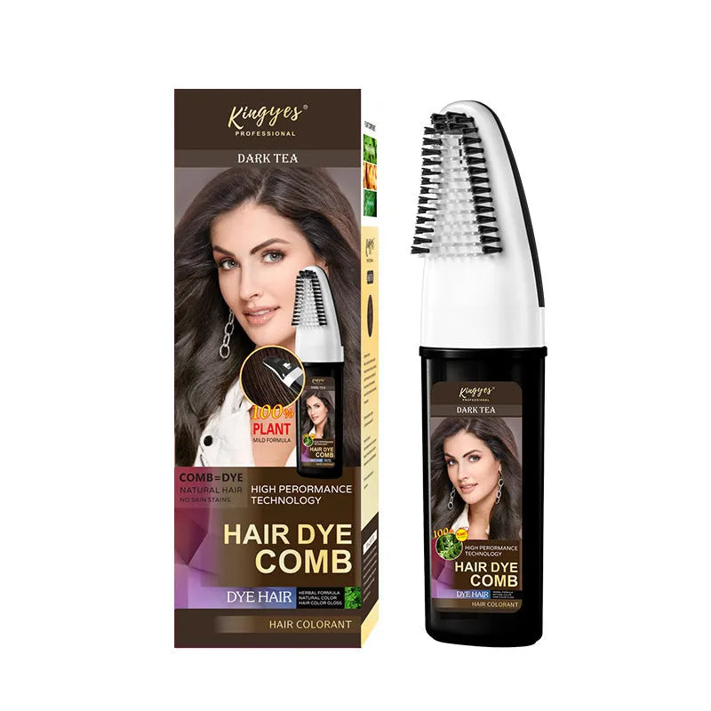 200ml hair dye cream with comb in brown, dark brown, or wine red colour options