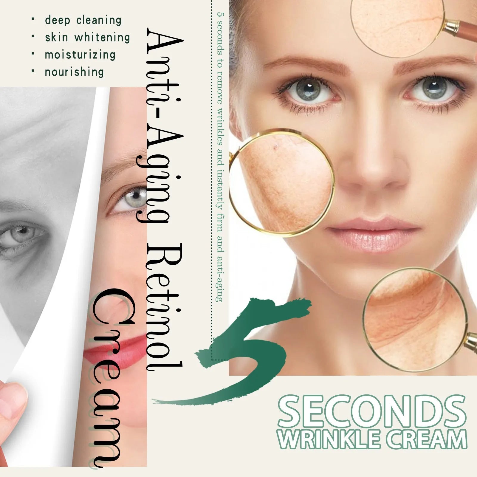 30g jar of anti-aging anti-wrinkle face cream for facial hydration and wrinkle reduction