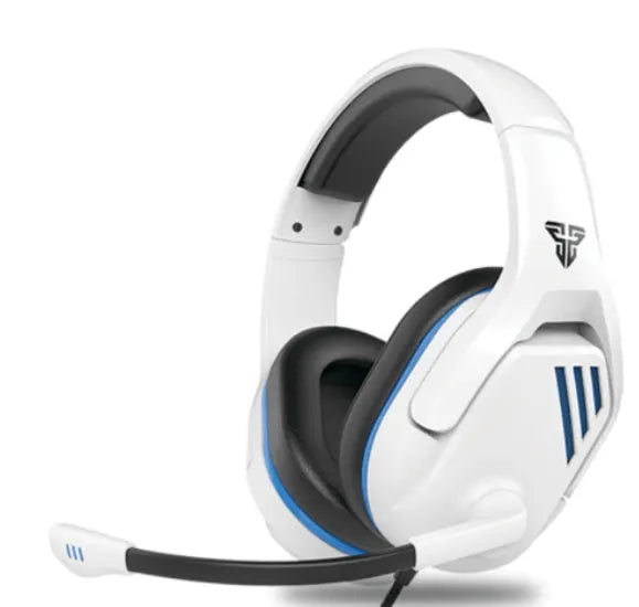 MH86 black and white gaming headset with microphone and 2-metre cable