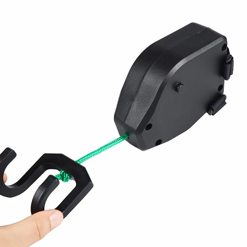 Black plastic bicycle trailer rope for connecting child trailers to adult bikes