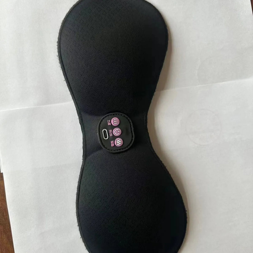 Black adhesive chest pads for 3-keys English version electric massage bra replacement