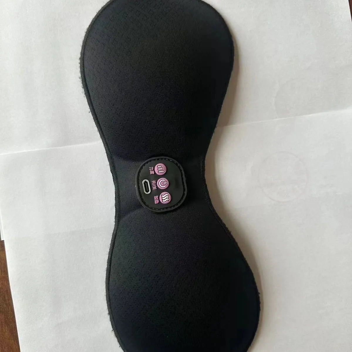 Black adhesive chest pads for 3-keys English version electric massage bra replacement
