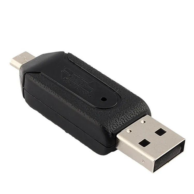 USB OTG card reader for Android phones and computers supporting SD and TF memory cards in five colours