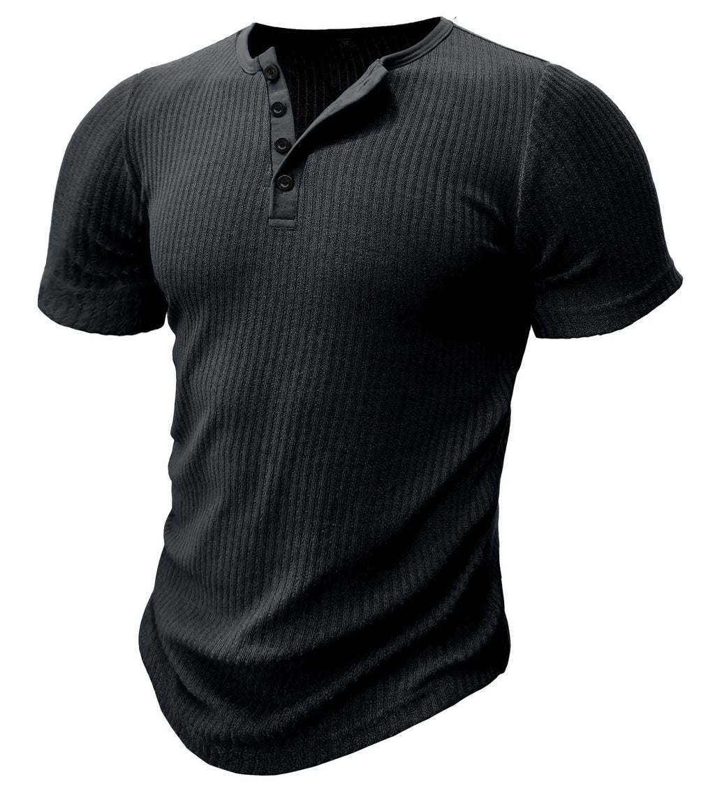 Men's slim-fit muscle cut polyester t-shirt in solid colours with sports styling and Asian sizing