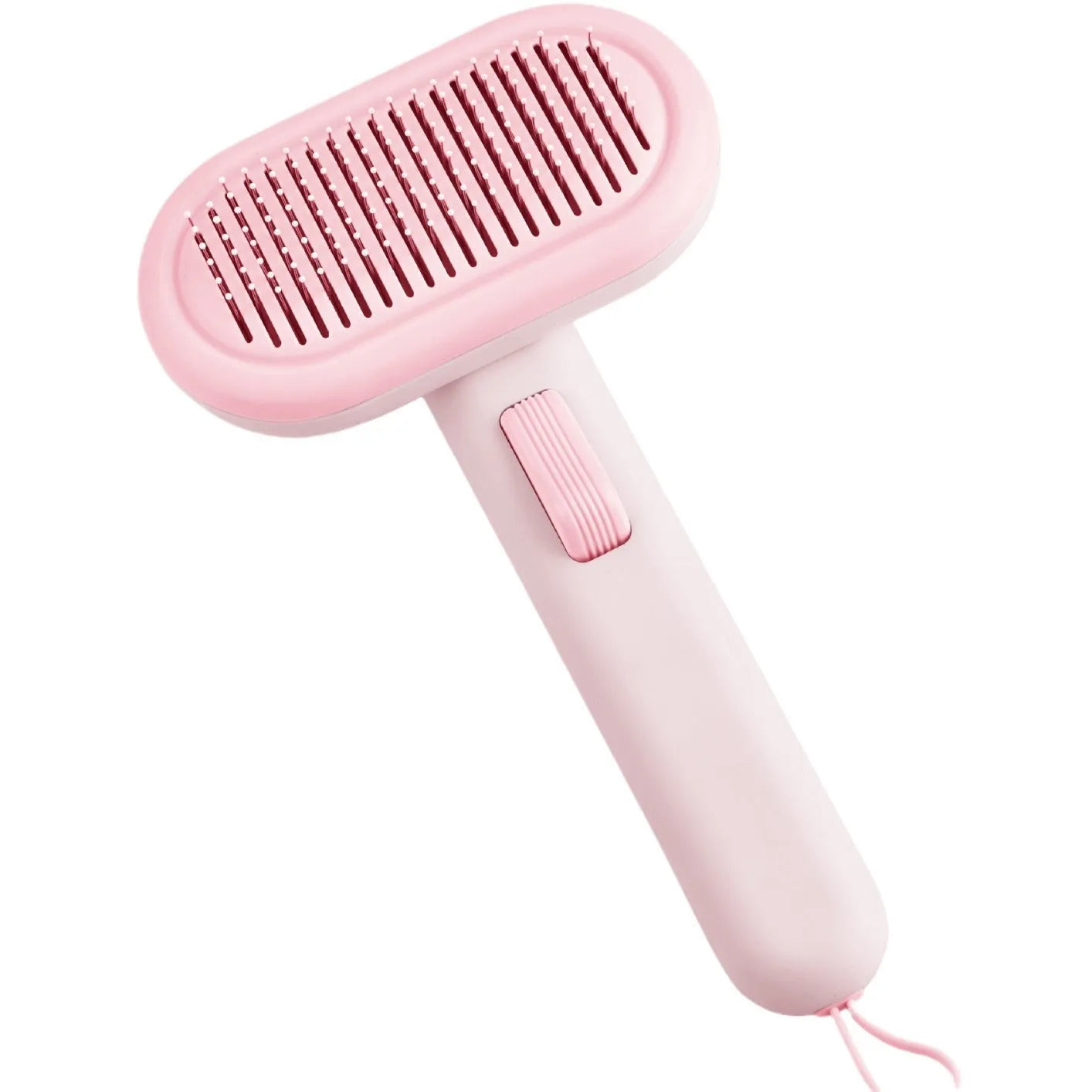 Large pet grooming comb with stainless steel blades for hair removal and knot untying in light green colour
