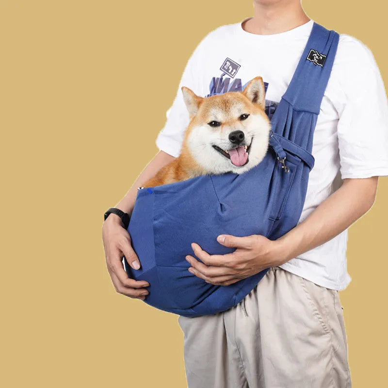 Cat carrier backpack with mesh panels showing large capacity folding design for pet transport