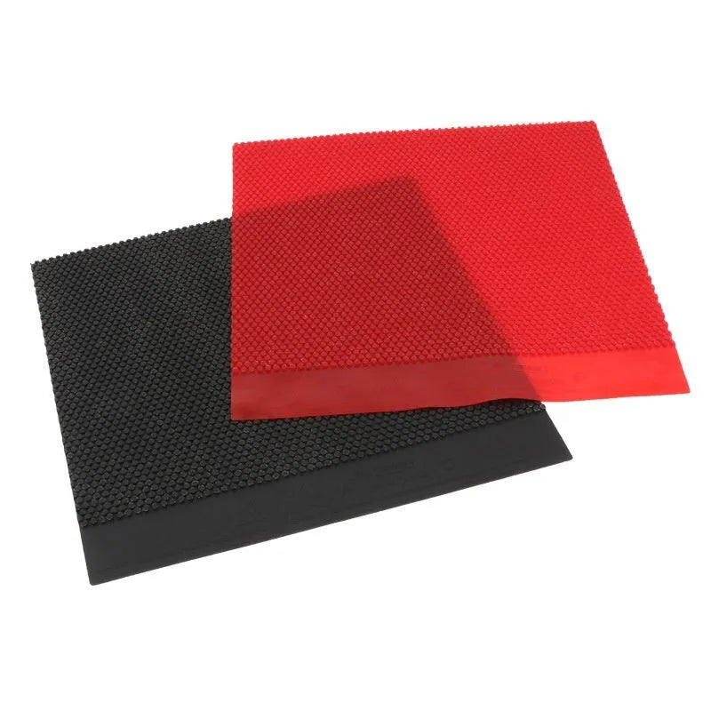 Flat uncut sheet of black table tennis rubber for small pimple racket replacement