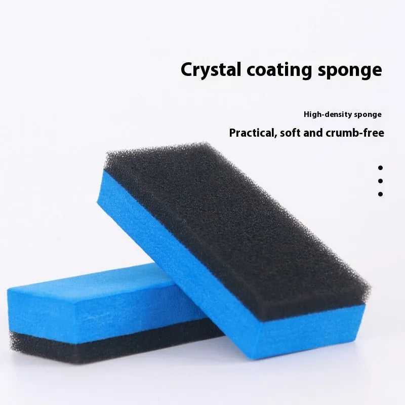 Car scratch repair wax kit with two bottles (A wax and B wax) and a frosted sponge applicator