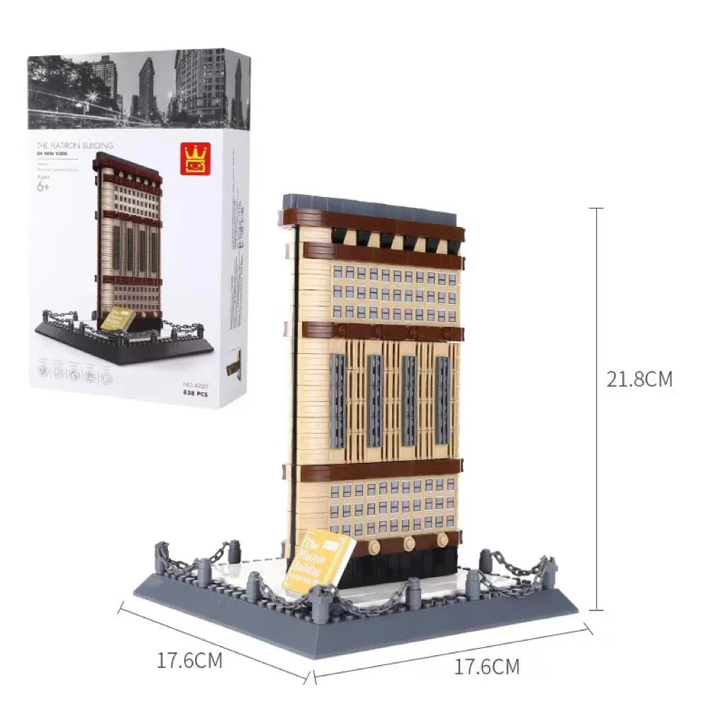 Wange ABS plastic small particle building blocks set with international architecture models