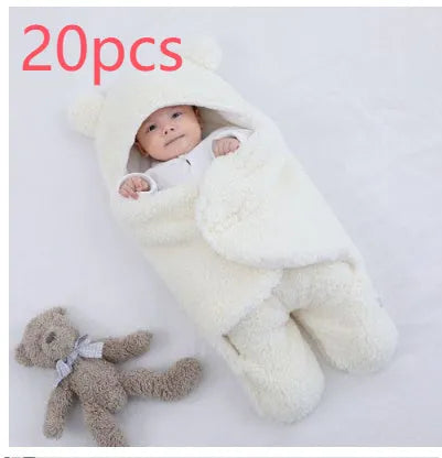 Baby quilted sleeping bag wrapper in cotton blend fabric with quilted pattern