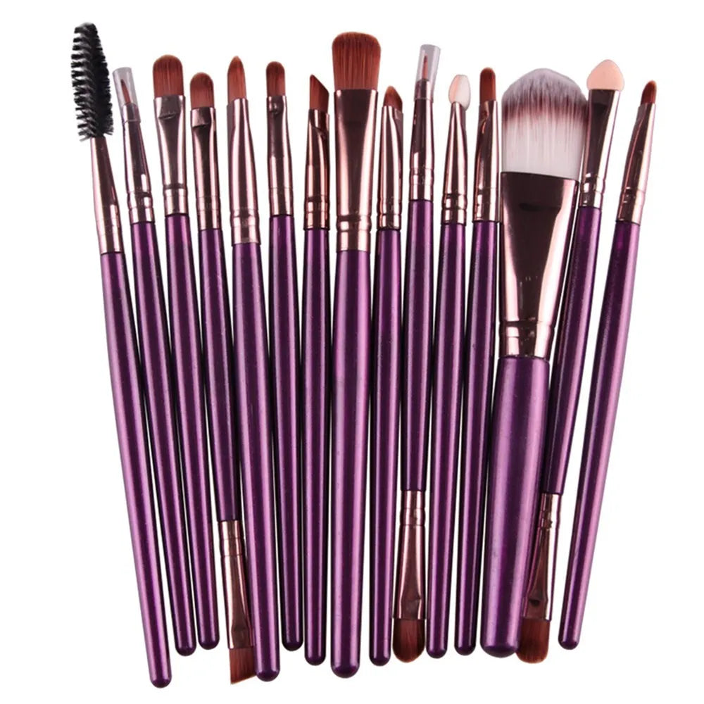 MAANGE 18 piece professional make-up brush set with fan-shaped cosmetic tool