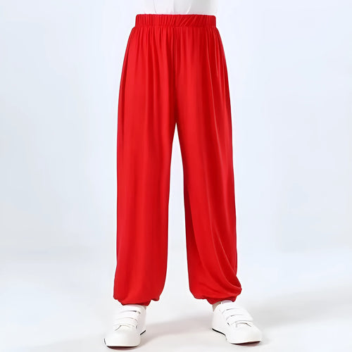 Children's high elasticity Sanda practice pants in Lycra fabric with spandex lining