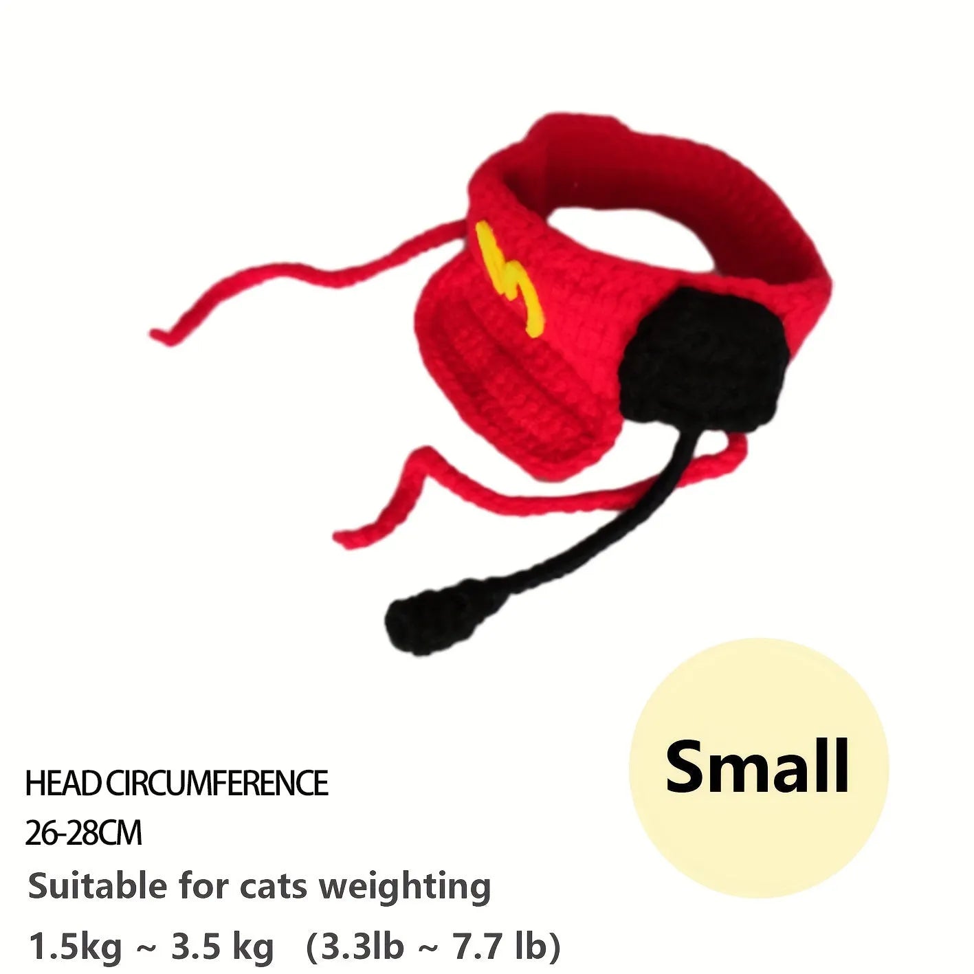 Handmade cotton chef hat and knitted sweater for small to medium pet birthday celebrations