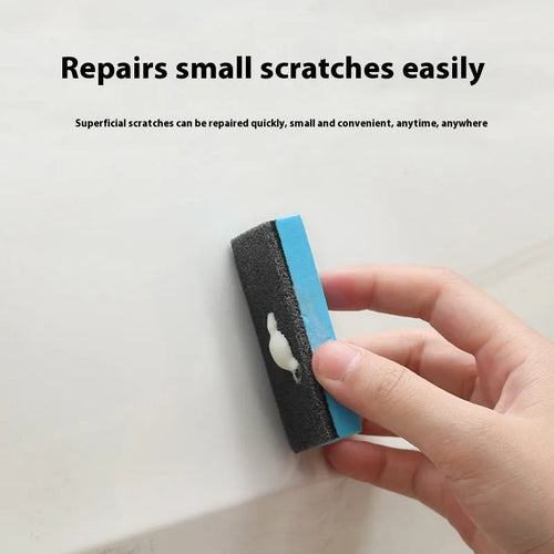 Car scratch repair wax kit with two bottles (A wax and B wax) and a frosted sponge applicator