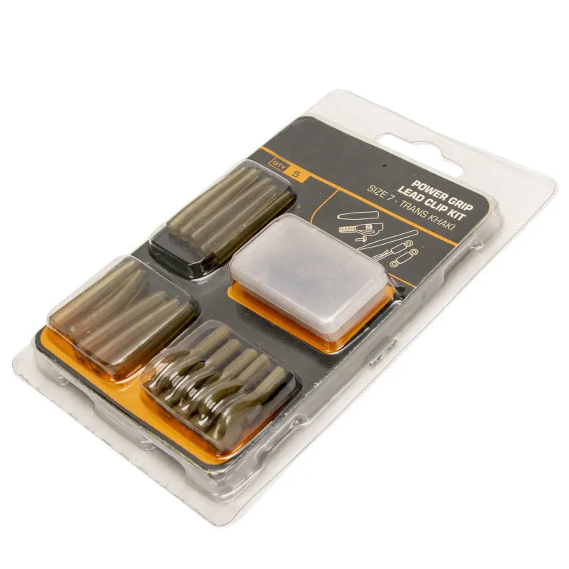 30-piece European carp fishing accessory set with tubes, hoses, rotation pieces, and screws