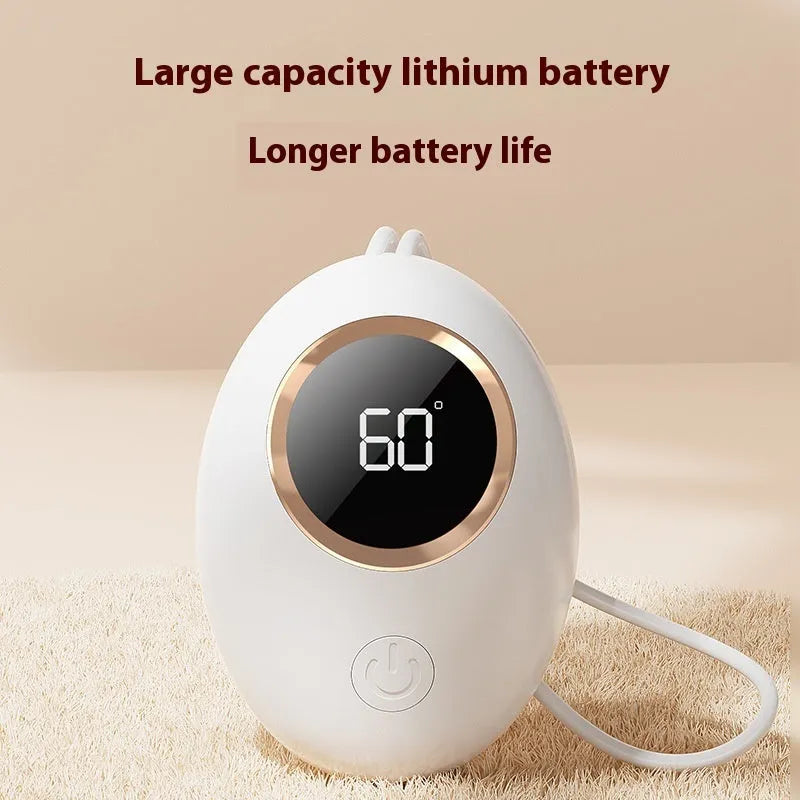 USB-powered hand warmer power bank with digital display in various colour options