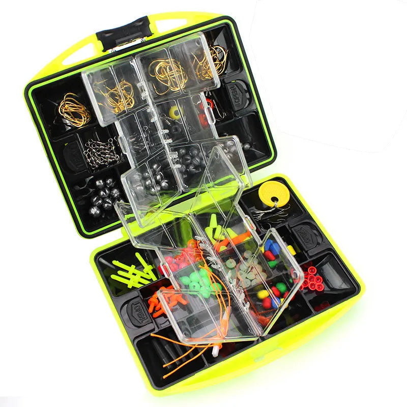 Rock fishing accessory box set with 184 pieces for sea fishing and Taiwanese techniques