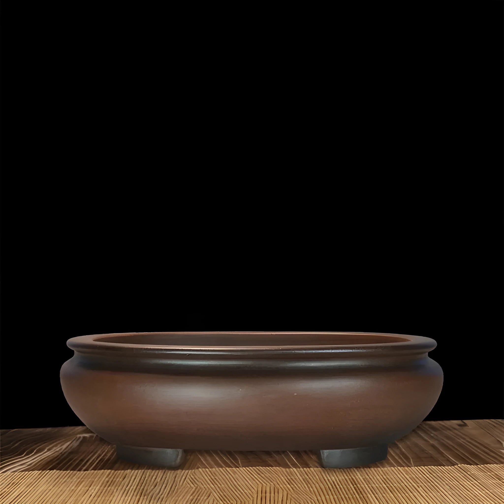Purple clay handmade desktop flowerpot measuring 58x47x18cm with classical ceramic design