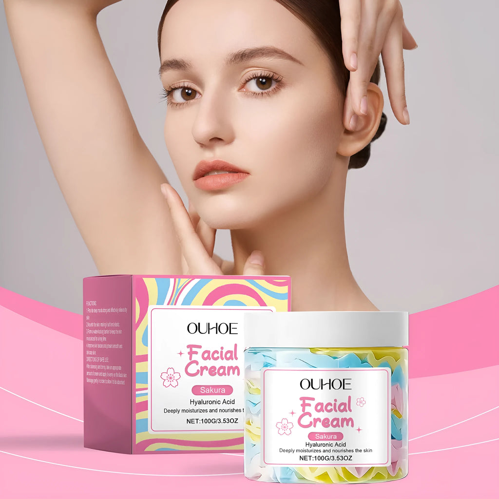 Sakura Butter Cream 100g moisturising face cream in 5.7cm cubed jar