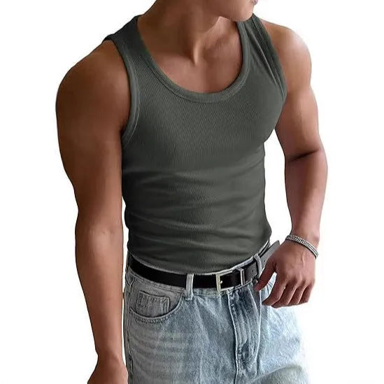 Men's tight-fit round neck workout t-shirt in polyester with wool lining