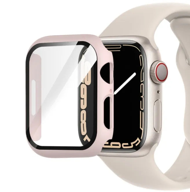 PC tempered film protective case for Apple Watch in multiple colours and sizes.