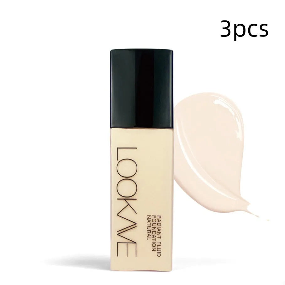 LOOKAVE Matte Liquid Foundation bottle with waterproof brightening formula in 21c size