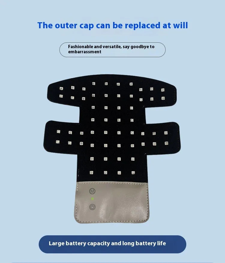 Black LED photon therapy face mask for home skin care treatment.
