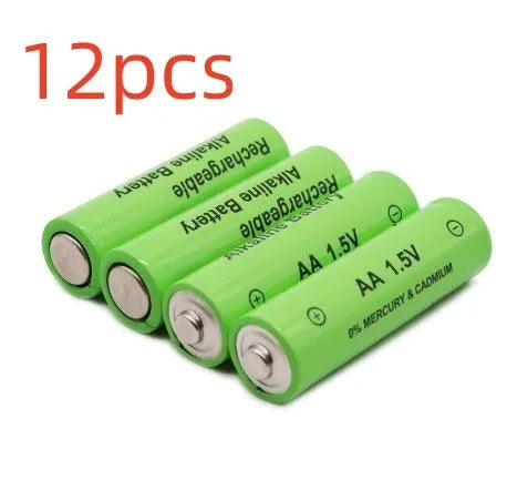 Alkaline rechargeable AA battery with 3000mAh capacity and 1.5V rating
