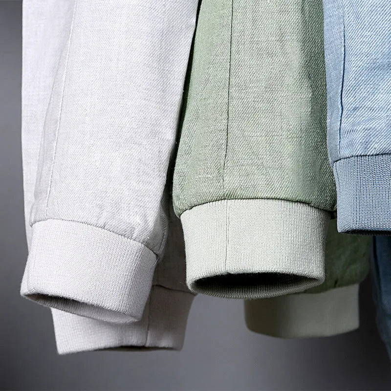 Men's lightweight linen jacket in cotton fabric available in multiple colours and sizes