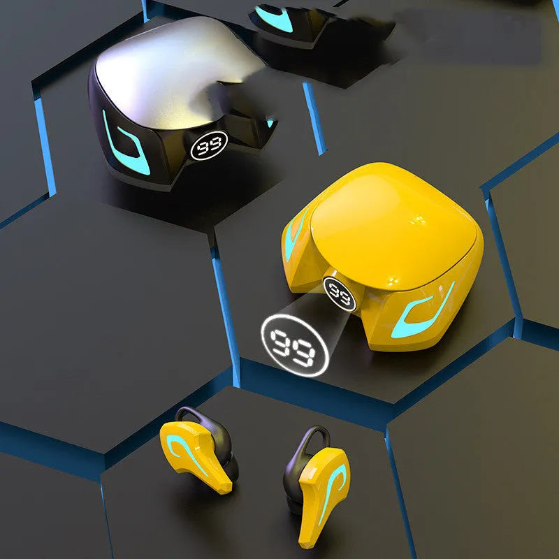 Wireless gaming headset with colourful ear cups featuring Bluetooth 5.0 and 10-metre range