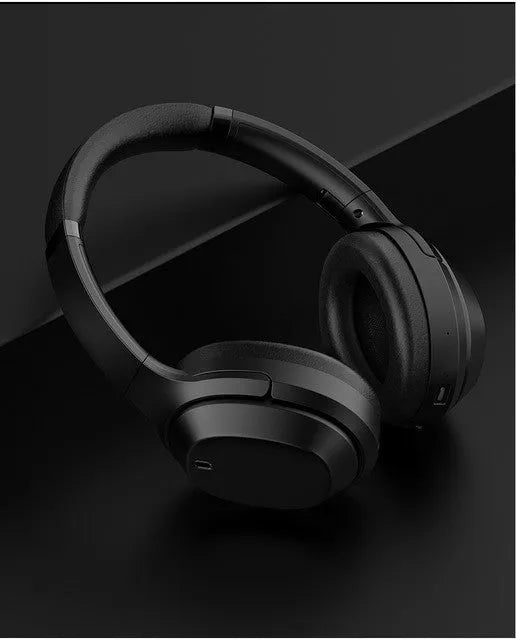 Black Gorsun E98 Bluetooth 5.0 over-ear wireless headset with stainless steel slider and memory protein ear cushions