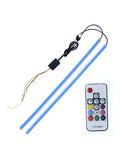 RGB colour-changing LED daytime running lights with remote control in 30cm, 45cm, and 60cm lengths