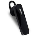 M163 Bluetooth car headset with call and music controls shown in black and white colour options