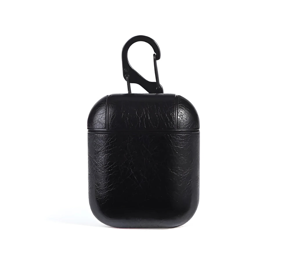 Genuine leather case for Apple Airpods in black, brown, light brown and red colours