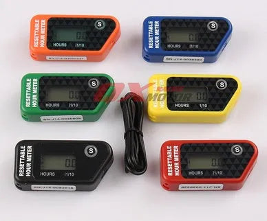 Black waterproof LCD maintenance reminder timer for ATV motorcycle boat lawn equipment