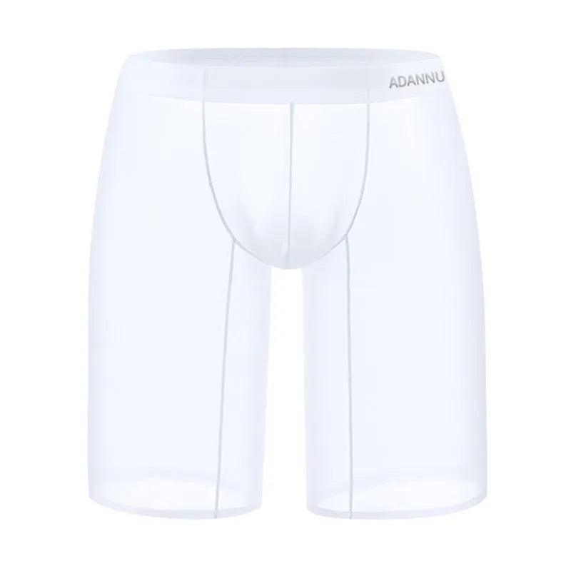 Men's solid colour mesh shorts with seamless construction and hip-lifting function